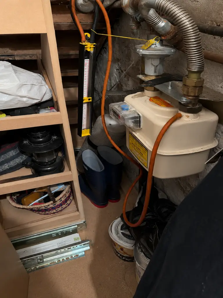 Gas Meter check while on the Main boiler service