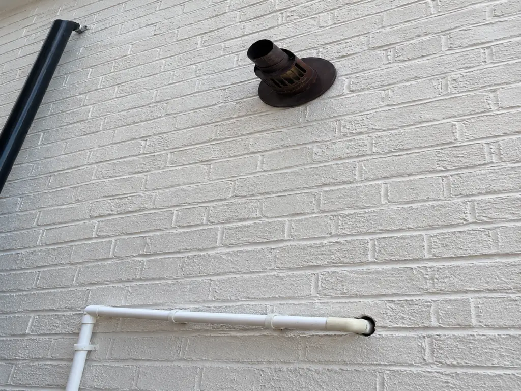 Visual Inspection of the external flue while on the Main boiler service in Hanwell